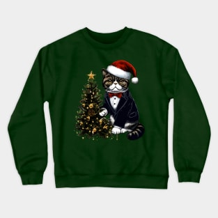 Exotic Shorthair Cat Christmas Crewneck Sweatshirt